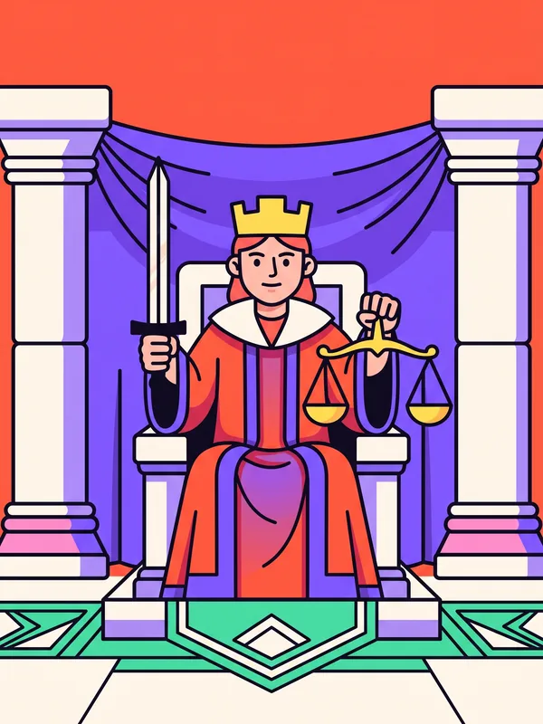 ภาพไพ่ทาโรต์ ความยุติธรรม (Justice)