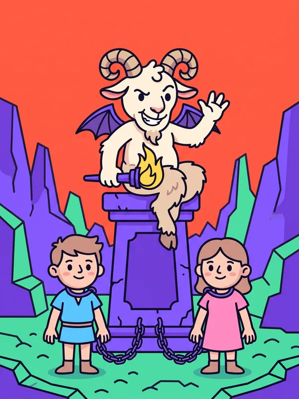 Ilustración de la carta de tarot El Diablo (The Devil)