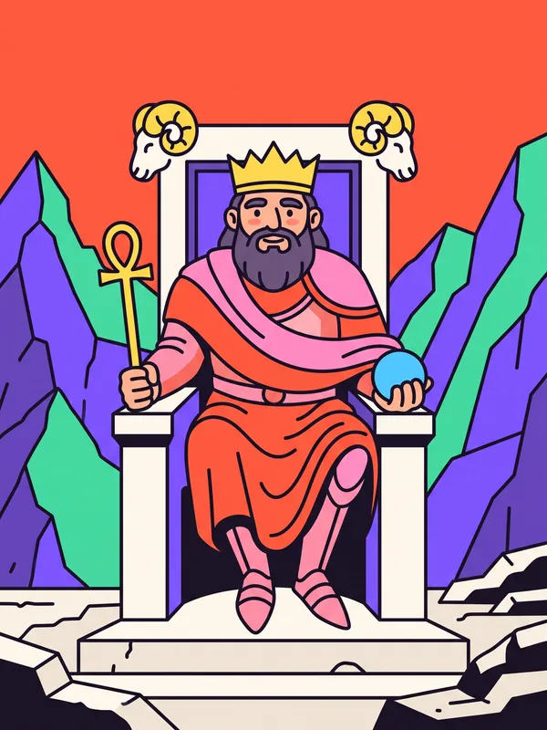 The Emperor tarot card illustration