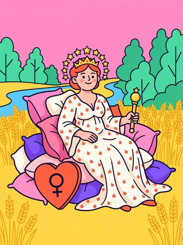 The Empress tarot card illustration