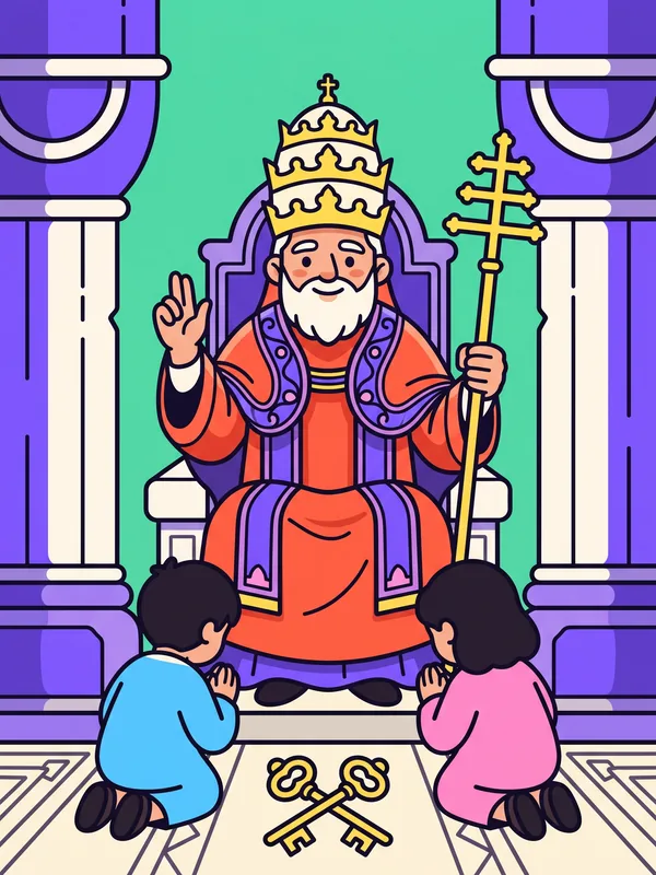 The Hierophant tarot card illustration