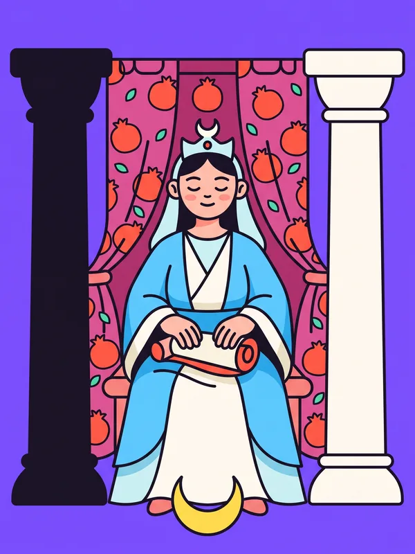 The High Priestess tarot card illustration